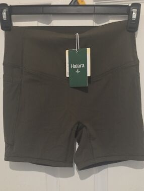 HALARA Olive Bike Shorts with High Waist